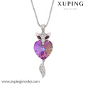 XN4725-xuping fashion jewelry Crystals from Swarovski, silver color fox pendants